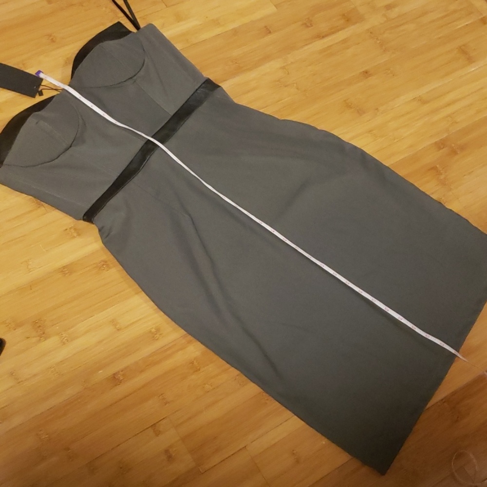 Blaque Label strapless dress with lamb leather - Picture 6 of 7
